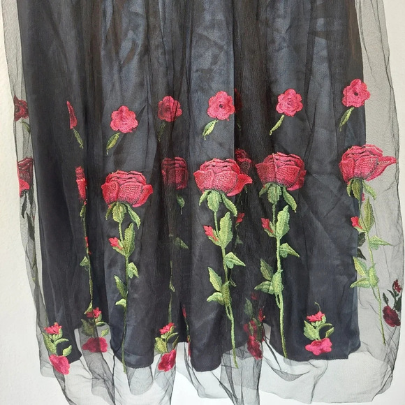 Aufor Embroidered Floral Swing Dress Size XL NWT - Picture 4 of 11